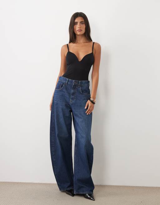 Gina Tricot body modellante con scollo profondo nero, 4 di 4