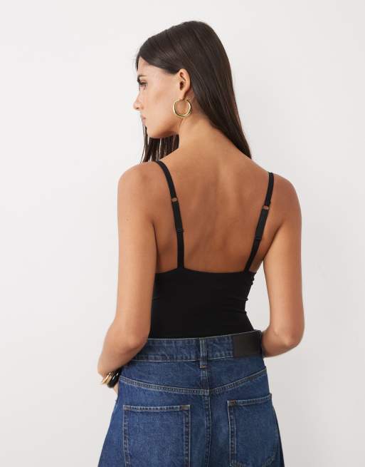 Gina Tricot body sculptant décolleté plongeant noir, 2 de 4