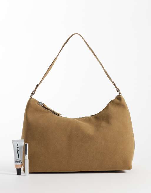 Gina Tricot - Bolso de hombro marrón claro holgado, 2 de 4