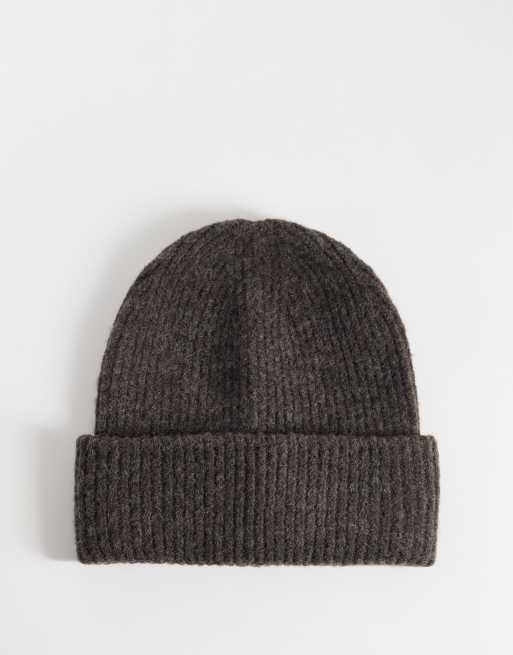 Gina Tricot bonnet côtelé à assortir marron, 3 de 3
