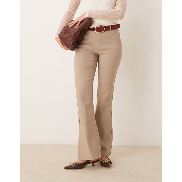 Black Trousers Bootcut Work Trousers Womens Gina Tricot Bootcut Pants In  Taupe ASOS