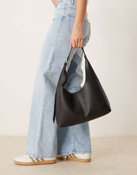 Gina Tricot - Borsa da spalla morbida nera - view 1