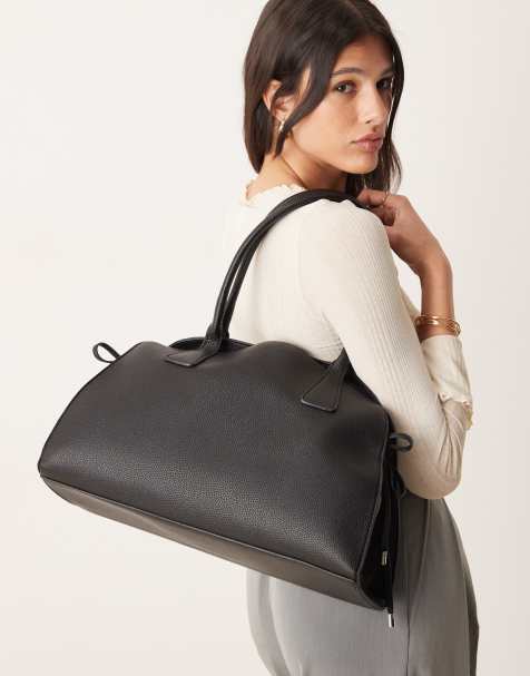 Gina Tricot - Borsa shopping media morbida nera in pelle sintetica - view 1