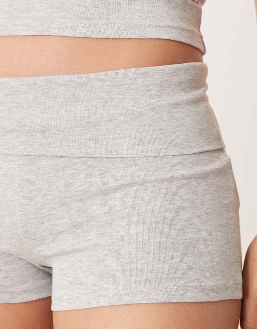 Gina Tricot - Broek met overslag in grijs gemêleerd, 4 van 5
