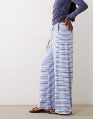 Vlazom Damespyjamabroek Geruite Pyjamabroek Nachtkleding Broek Lange Plaid Slaapbroek