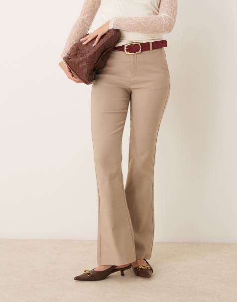 Gina Tricot – Brungrå byxor i bootcut-modell - view 1