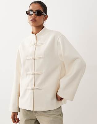 Gina Tricot Button Through Jacket In White