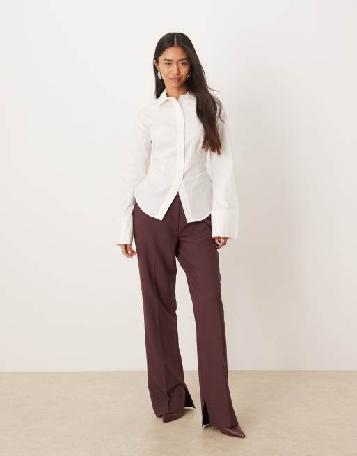 Gina Tricot - Camicia stretta in vita bianca, 2 di 4