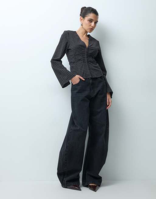 Gina Tricot camisa estilo corsé a cuadros, 3 de 5