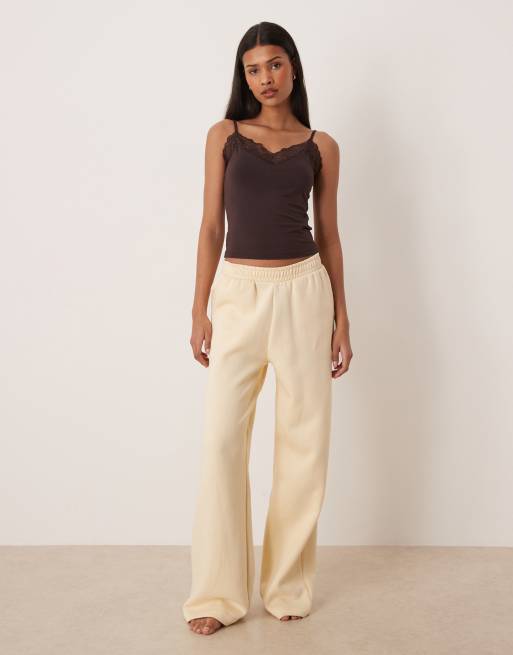 Gina Tricot - Canotta morbida marrone cioccolato con pizzo, 2 di 4