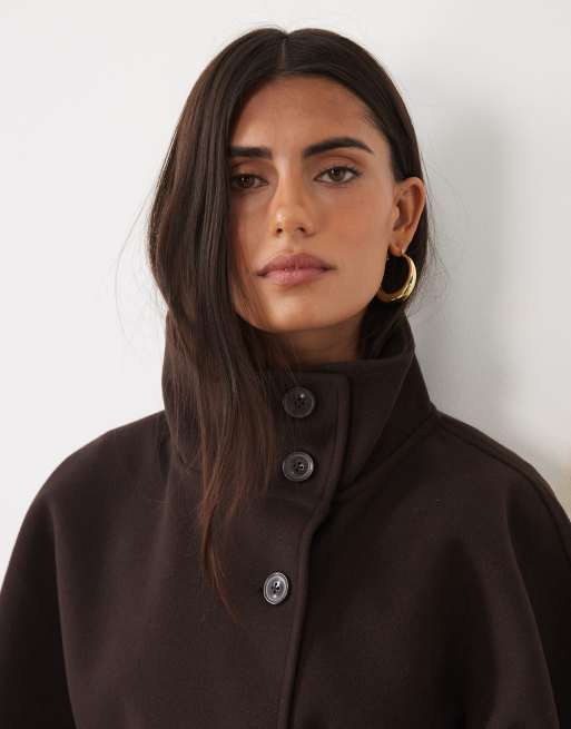 Gina Tricot Cape-Jacke mit Gürtel in Braun, 2 von 4