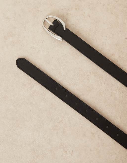 Gina Tricot - Ceinture avec boucle oversize argentée - Noir , 3 de 3