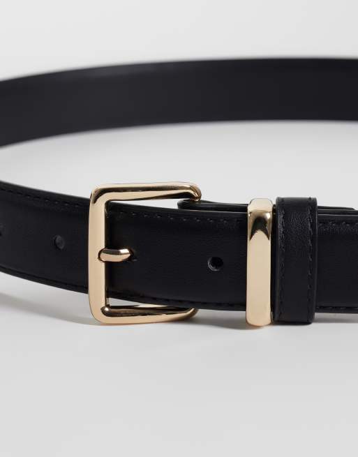 Gina Tricot ceinture de tous les jours avec boucle dorée noire, 2 de 3