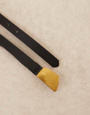 GINA TRICOT CLEAN BELT WITH GOLD MATTE METAL BUCKLE 