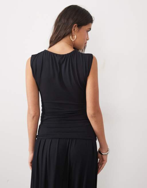 Gina Tricot co-ord camitop in zwart, 4 van 4