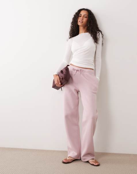 Gina Tricot co-ord joggers a gamba dritta vestibilità ampia in malva chiaro - view 1