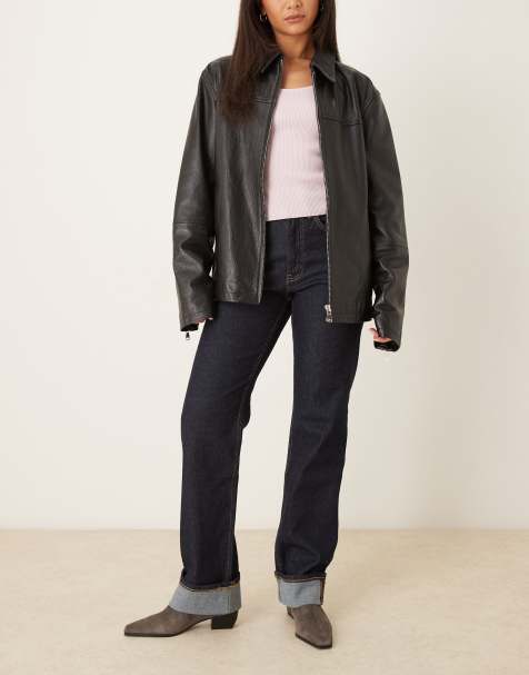 Gina Tricot co-ord mid rise relaxed straight leg jeans in rinse wash indigo