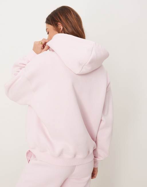 Gina Tricot co-ord oversized hoodie in pink, 3 of 4