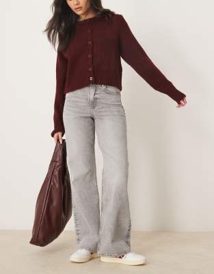 GINA TRICOT Gina Tricot comfy wide leg jeans in lightwash grey