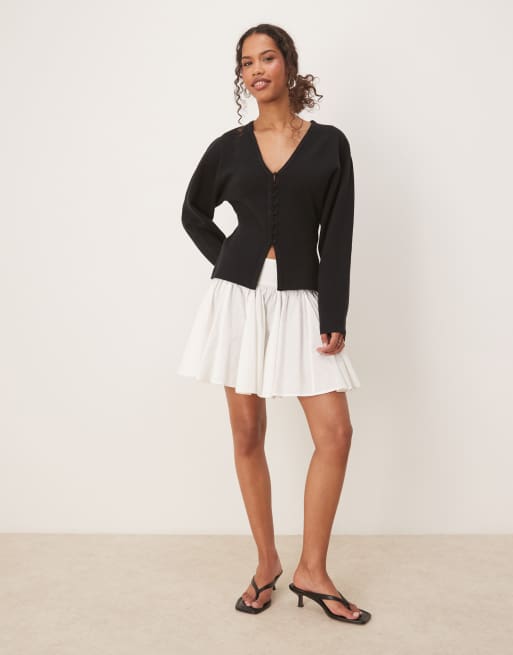 Gina Tricot - Compact gebreid vest in zwart, 2 van 4