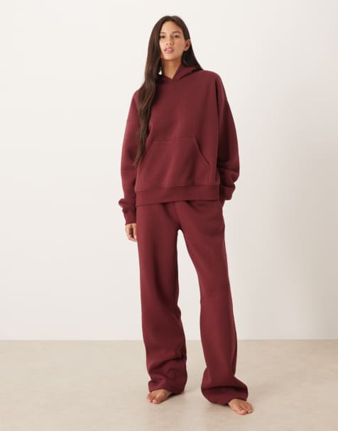 Gina Tricot - Completo coordinato vestibilità comoda bordeaux - view 1