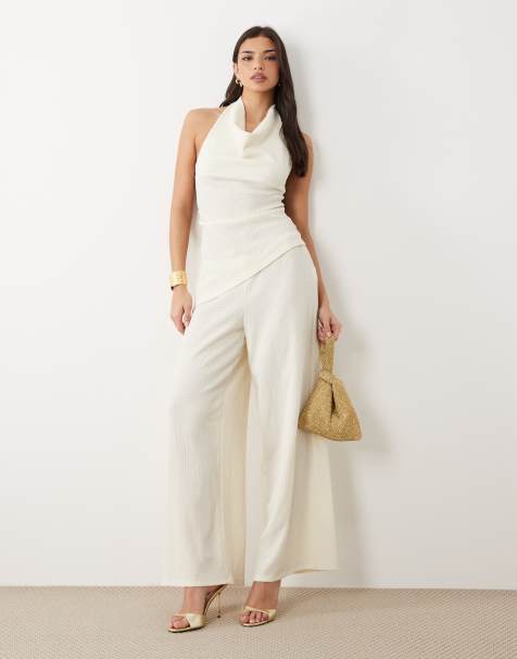 Gina Tricot - Conjunto blanco de tejido texturizado - view 1