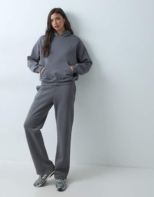 Gina Tricot - Joggers gris carbón de pernera recta y corte suelto (parte de un conjunto), 3 de 3