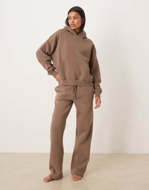 Gina Tricot - Coordinato comodo marrone con felpa con cappuccio - view 1