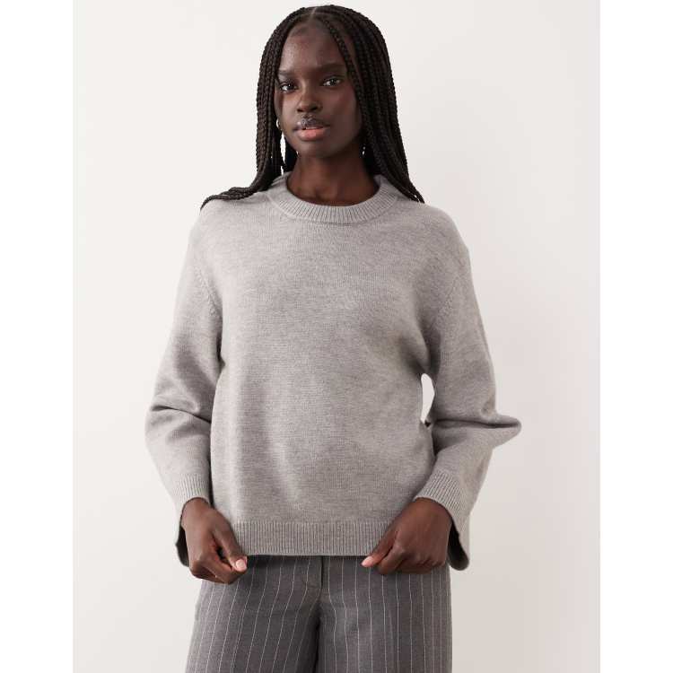 Na.e 【EVER SERIES】Crew Neck Knit グレージュ 209525002-1-greymelange?$