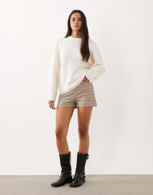 Gina Tricot crew neck knit wool alpaca sweater in off white, 4 of 4