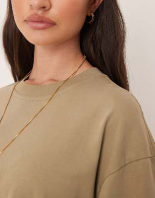 GINA TRICOT CREW NECK OVERSIZED RELAX FIT BOXY T-SHIRT 