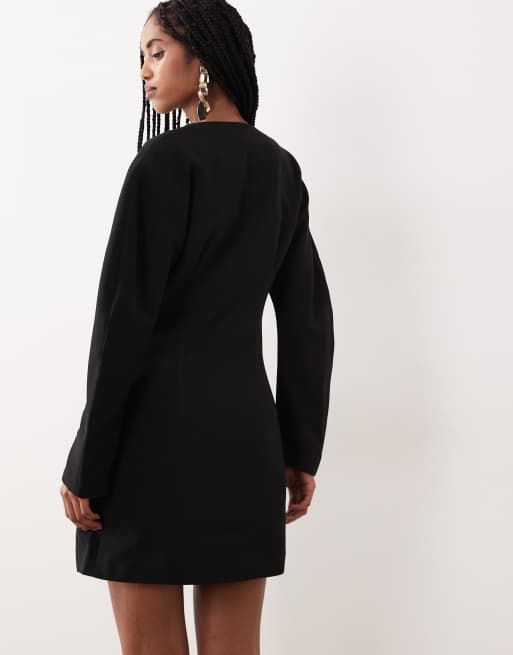 Gina Tricot – Czarna elegancka sukienka mini, 3 z 4