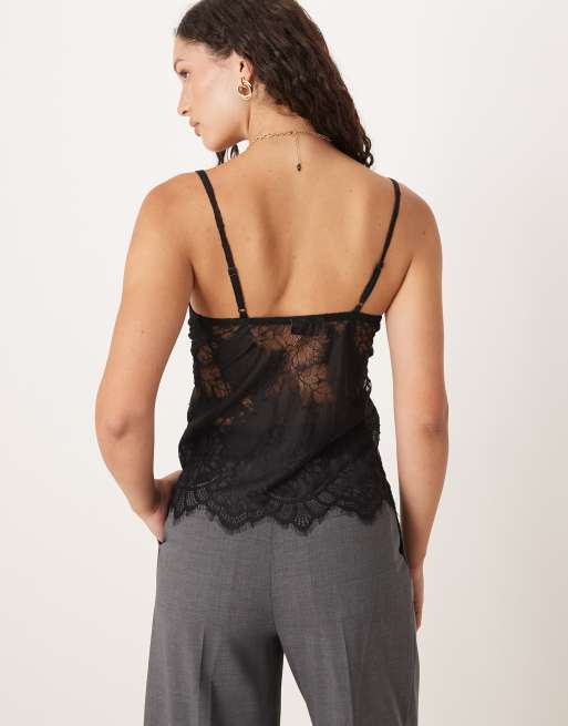 Gina Tricot – Czarny koronkowy top, 4 z 4