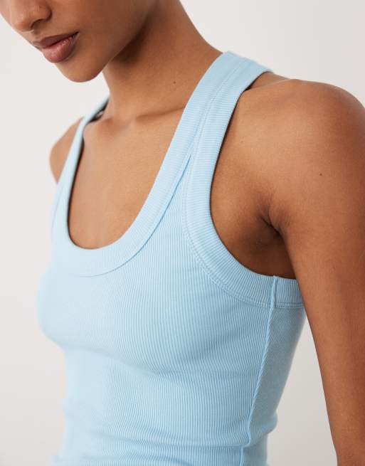 Gina Tricot - Débardeur à dos nageur - Bleu, 3 de 4