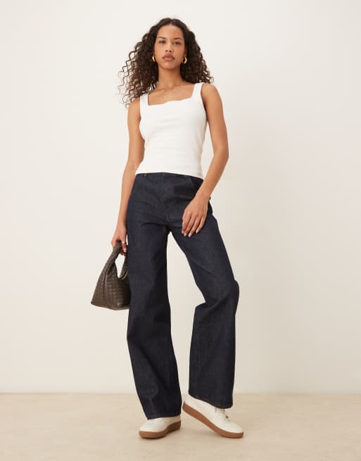 Gina Tricot - Débardeur à encolure carrée - Blanc, 2 de 4