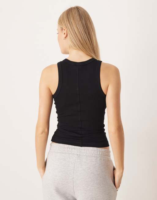Gina Tricot - Débardeur côtelé ajusté - Noir, 4 de 4