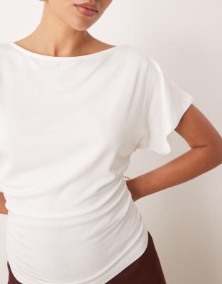 Gina Tricot Draped Shoulder Top