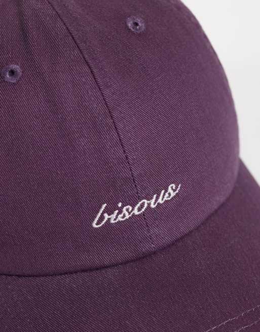 Gina Tricot embroidered cap in washed plum, 2 of 3