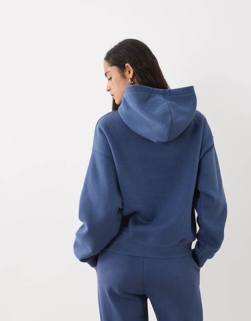 Gina Tricot ensemble 2 pièces hoodie coupe décontractée bleu ardoise, 3 de 4