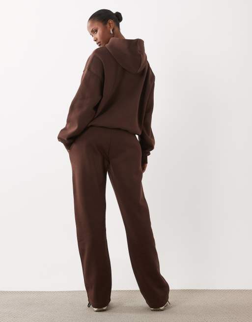 Gina Tricot ensemble ample à jambe droite en marron chocolat foncé, 5 de 5