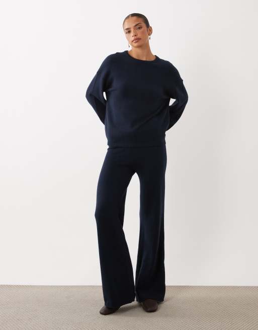 Gina Tricot ensemble en maille de loungewear bleu marine, 2 de 4