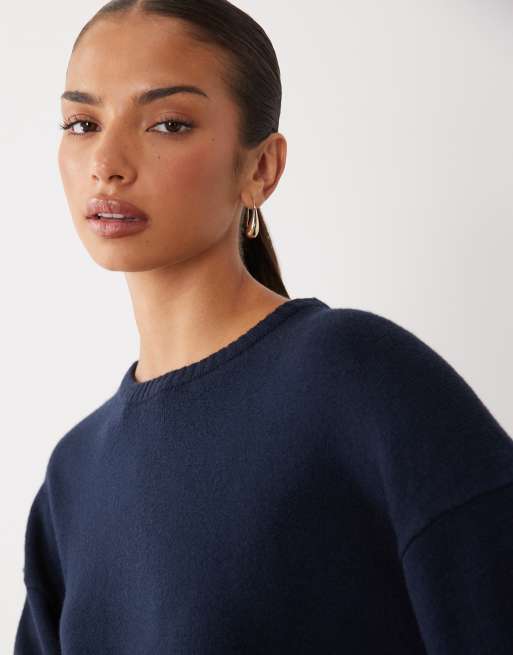 Gina Tricot ensemble en maille de loungewear bleu marine, 3 de 4