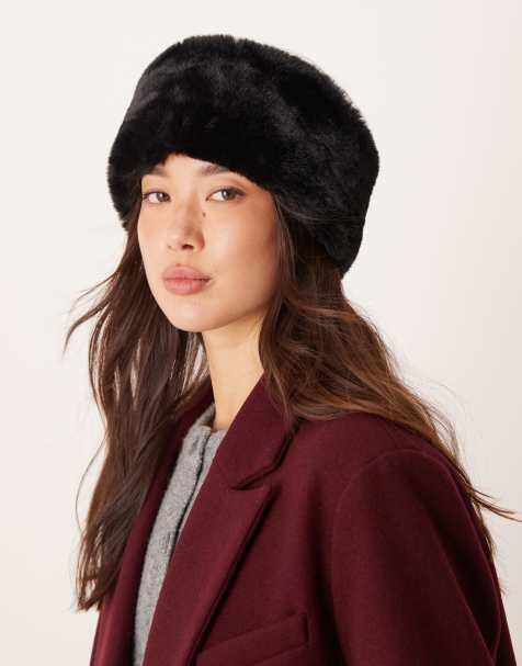 Gina Tricot faux fur headband in black - view 1