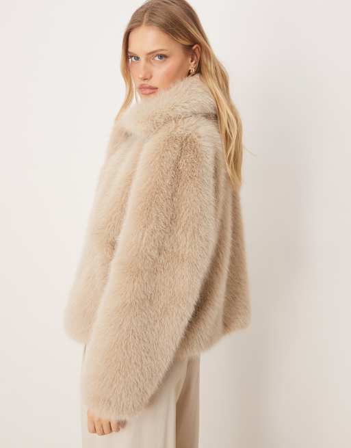 Gina Tricot faux fur jacket in cream, 2 of 4
