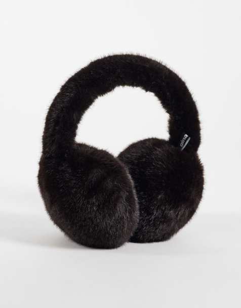 Gina Tricot faux-fur oorwarmers in bruin - view 1