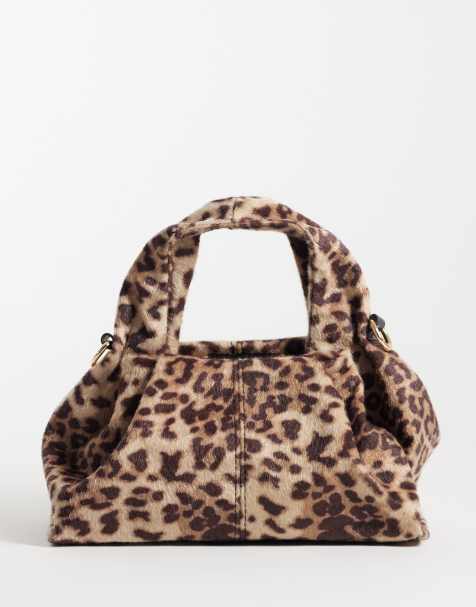 Gina Tricot faux hair small bag in leopard print - view 1