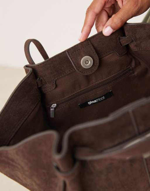 gina-tricot-faux-suede-medium-tote-bag-with-strap-and-clutch-detail-in