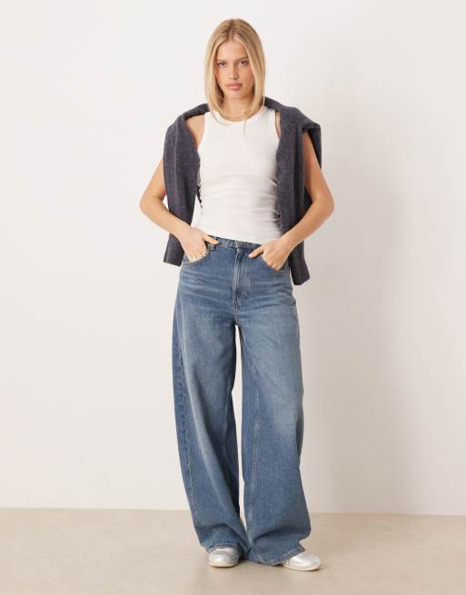 Gina Tricot fitted rib knit tank top in white, 2 of 4