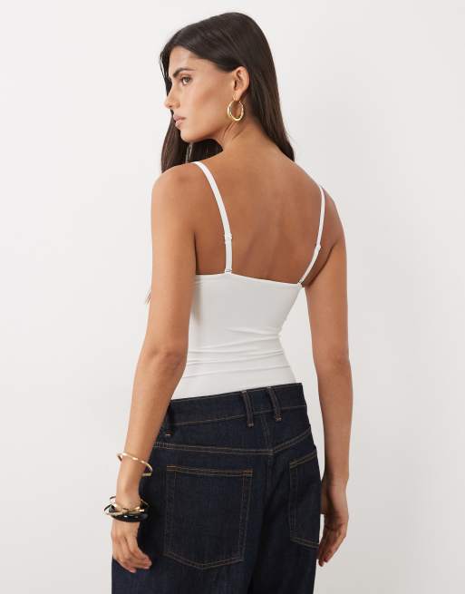 Gina Tricot formender Balconette-Body in Weiß, 4 von 4
