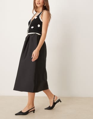 GINA TRICOT FULL LENGTH VOLUME PUFF HEM MIDI SKIRT 